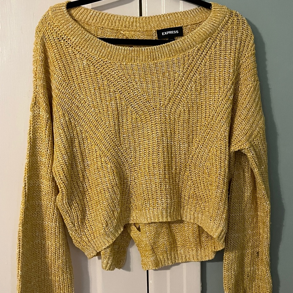 Express Women's Yellow Sweater
